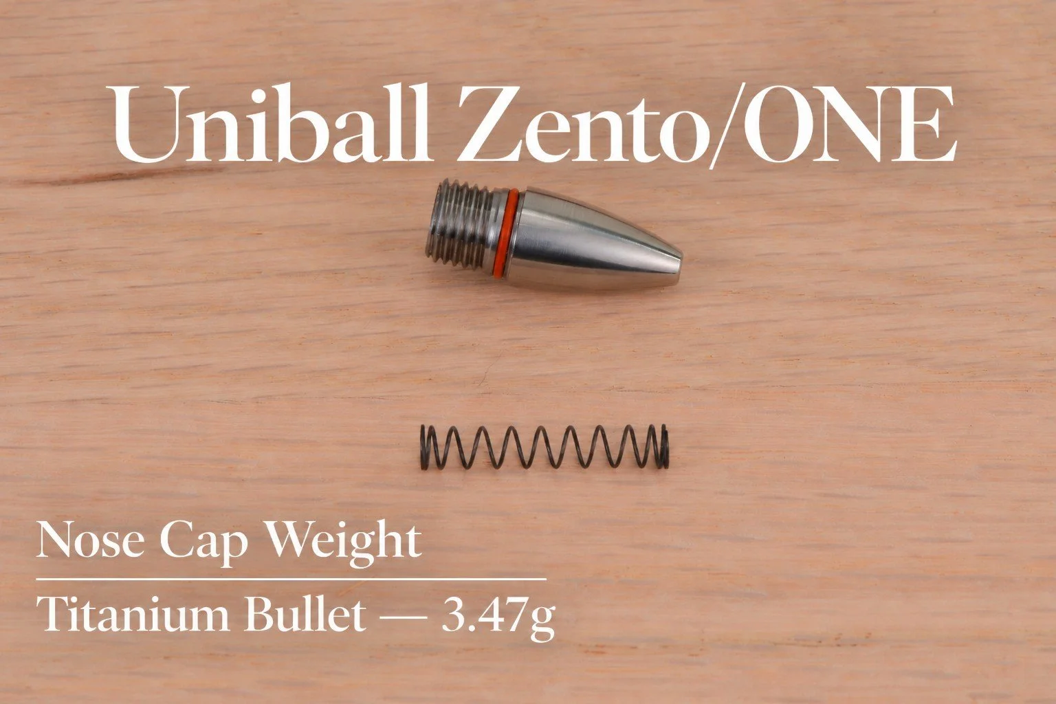 Uniball Zento/One Titanium Bullet Nose Cap for the Fusion with spring