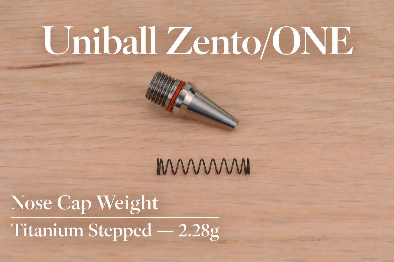 Uniball Zento/One Titanium Stepped Nose Cap for the Fusion with spring