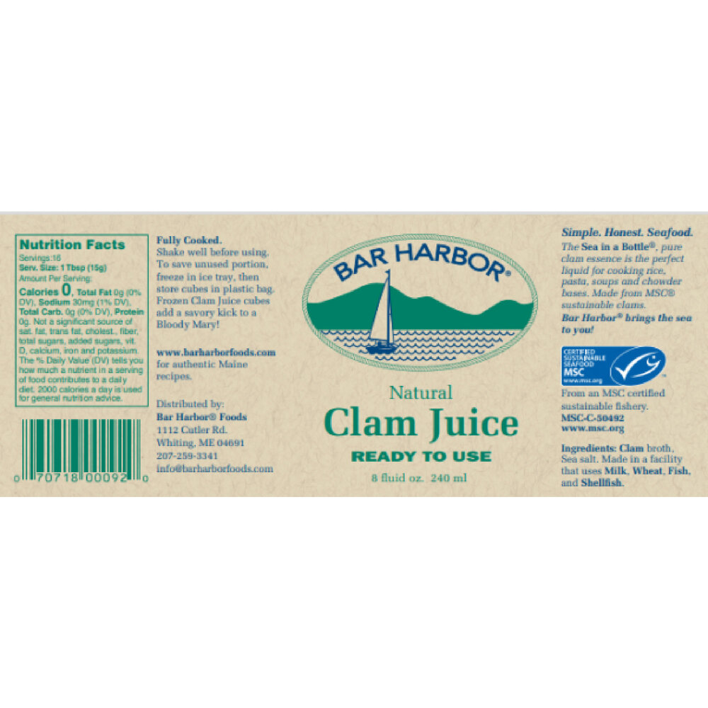 Bar Harbor Clam Juice — Butchers Alley