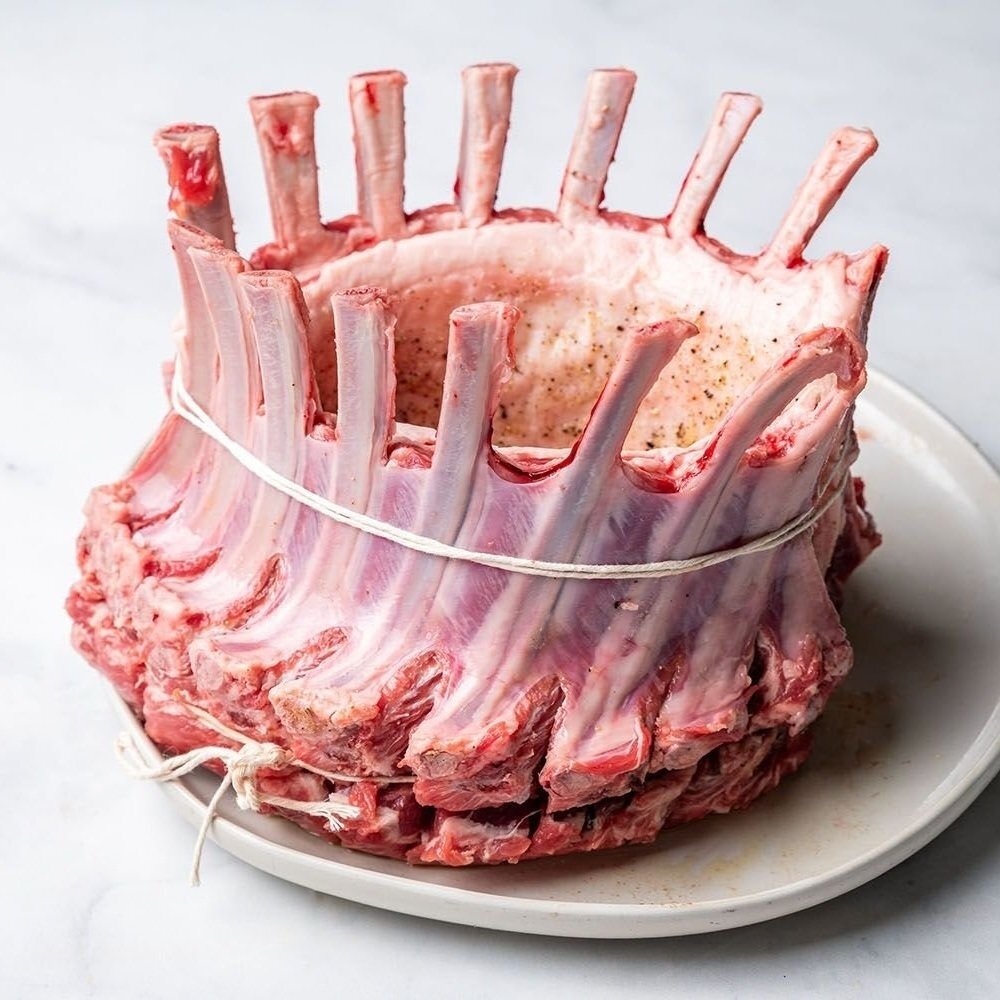 Our hand trimmed and frenched lamb are quite lean and have young fat marbling. We stitch together 2 racks of lamb so they are oven ready for you to roast for a beautiful table top presentation for Easter or spring gatherings.

#grassfedlamb #easterdi