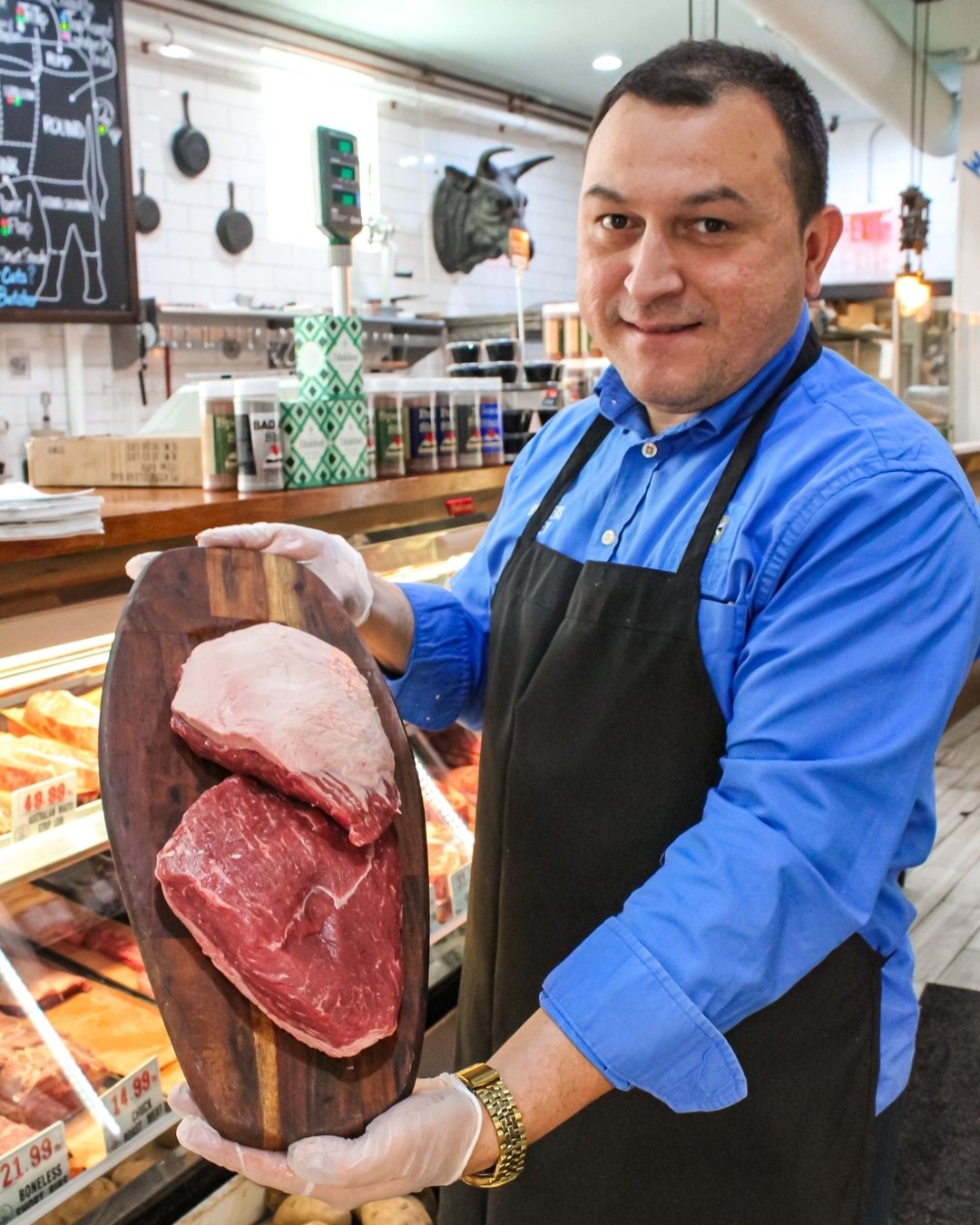 Alex has another great cut for the grill this week! 

Meet Picanha. Picanha is a cut of steak, popular in Brazil, also known as a sirloin cap. It's rich, flavorful and easy to cook on the grill. Ask Alex how to season and grill while you're in store.
