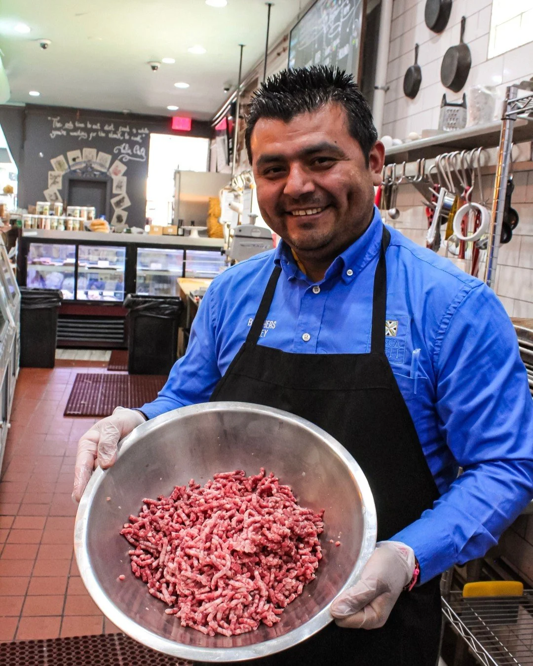 It's Monday and that means that our house ground beef is 20% off online with code beef20. 
We grind beef up to 3 times daily, in small batches, for our ground beef - to make sure it's fresh just for you. 
#groundbeef #localbutcher #bethesdamd