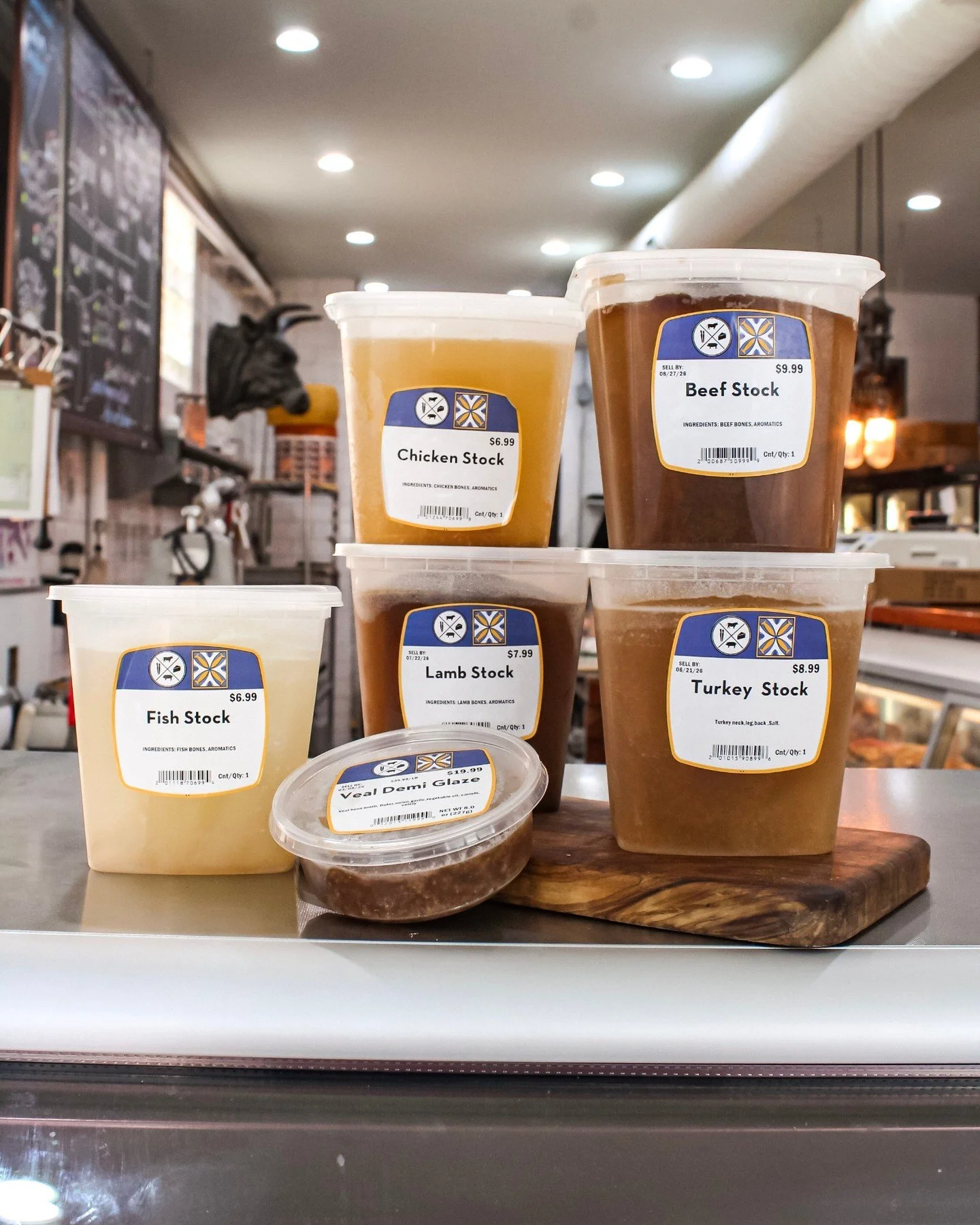 A winter storm is on the way and that means one thing - stock up on stock.

We offer a wide selection of house made stocks and even demi glace - that make soups, stews and braised meats taste even better. 

Find them in the freezer case at Butchers A
