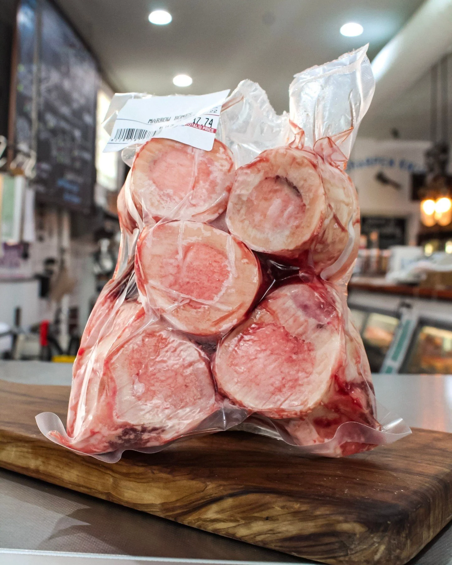 We carry a great selection of hard-to-find butcher cuts like marrow bones. 

Marrow bones are great for making broths, enjoy the marrow roasted and scooped onto crostinis, melt it over steak, vegetables, or eggs for rich flavor and added protein.

As