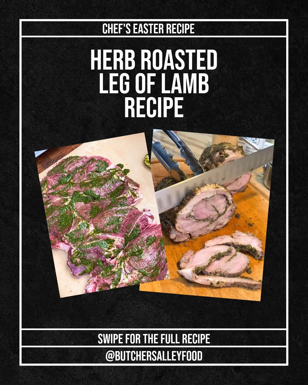 Still working on your Easter menu? Try Chef's Herb Roasted Leg of Lamb recipe. It produces an herby, tender lamb roast that the whole family will enjoy. 

Tap the 🔗 in our bio for the full mobile-friendly recipe link.

If you make it, will you tag u