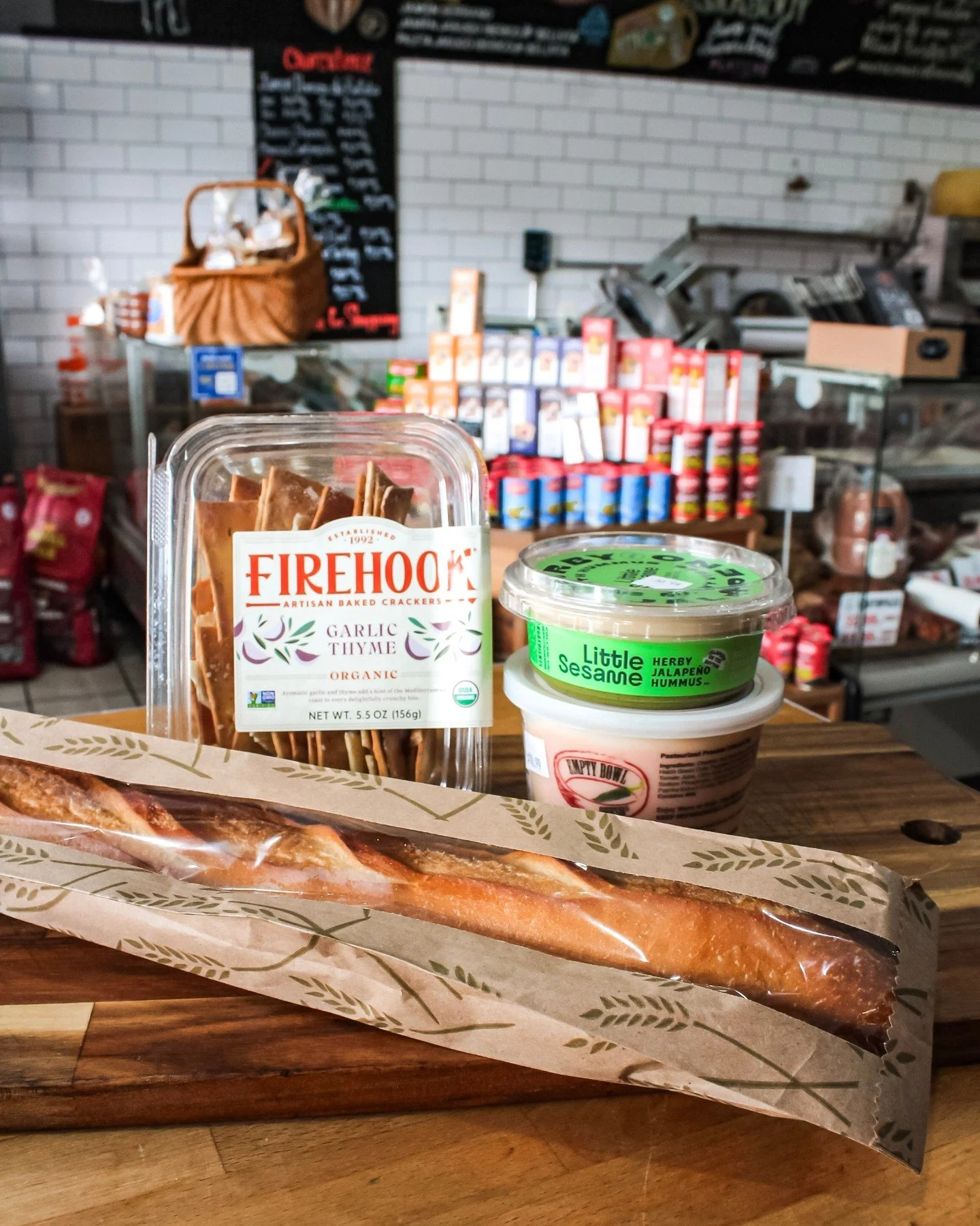 More locally made favorites for your feed. 🧀🥖

@firehook crackers - the craveable crunch is real. 
@eatlittlesesame our favorite hummus. 
@emptybowlqueso you're gonna want two of these, they go quick. 
@freshbaguette our favorite base for any good 