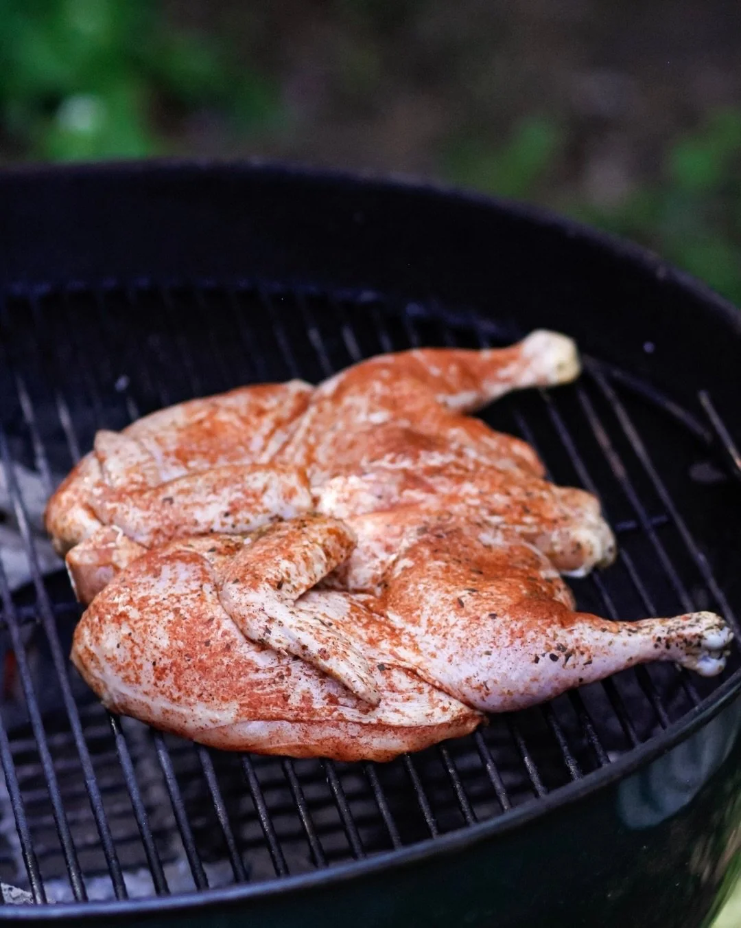 Before 👉 after, Peri Peri Spatchcock chicken. 
⠀⠀⠀⠀⠀⠀⠀⠀⠀
Have you tried our Spatchcock chickens yet? We sold out last weekend and we&rsquo;re stocked &amp; ready for this weekend. 
⠀⠀⠀⠀⠀⠀⠀⠀⠀
#spatchcockchicken