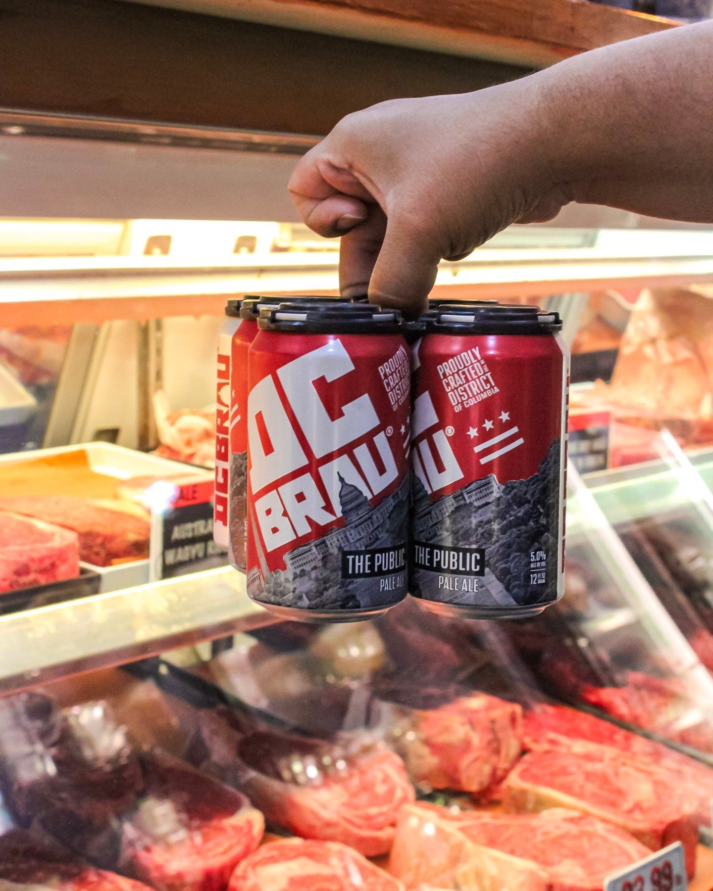 Happy Father's Day! Grab a six pack of @dcbrau 🍻 and a great steak for Dad. The case is stocked with house made sausages, dry rubbed Spatchcocked chickens and more. 

#spatchcockchicken #dcbrau #bethesdaeats