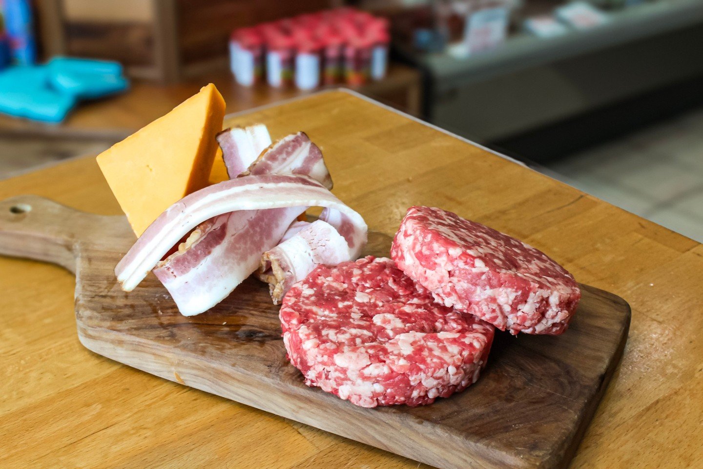 Hand ground, hand formed bacon cheddar burgers. Throw a few on the grill this weekend. 

#bacon #burger #bethesdaeats