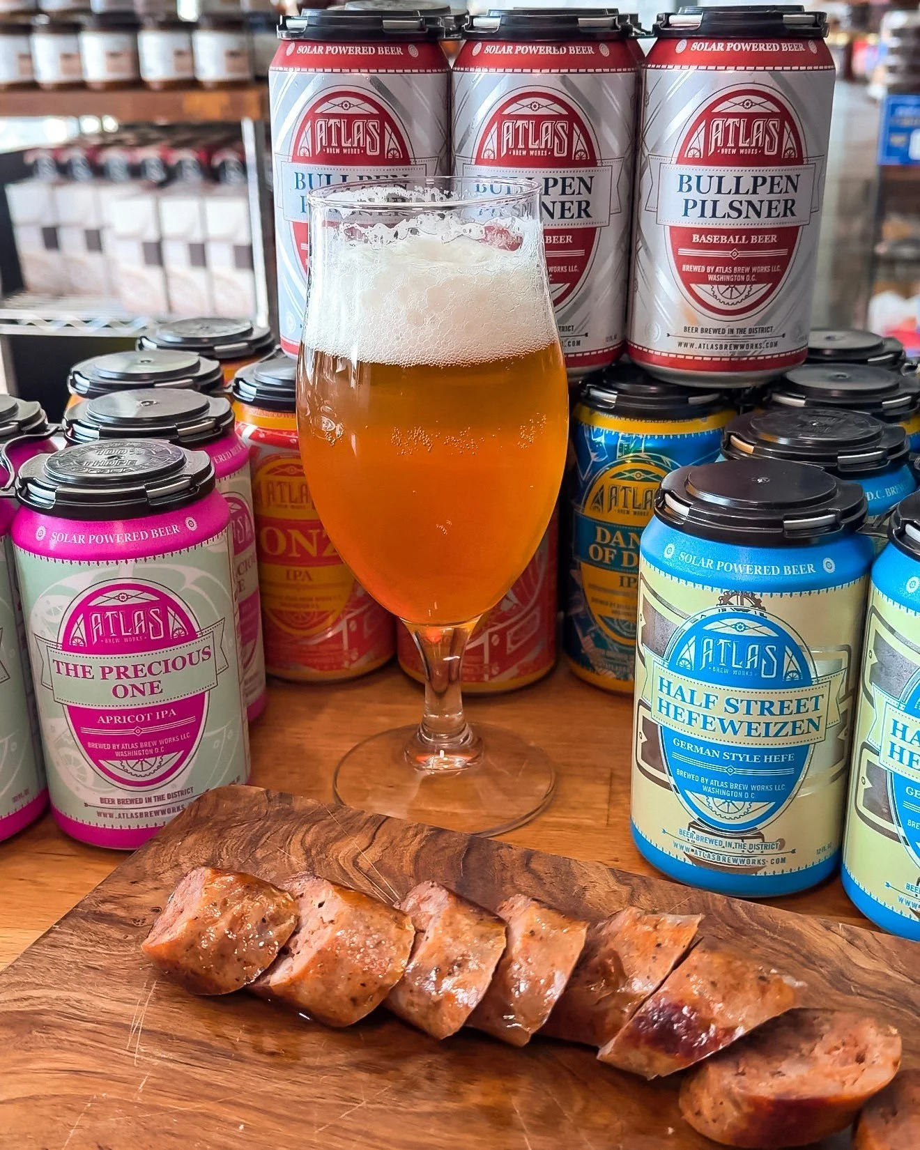 We're teaming up with @atlasbrewworks for a beer and sausage tasting on Friday September 4th from 4pm-6pm.

Sample delicious Atlas beers and our house made sausages and pick up a little of both for your Labor Day weekend. 

#bethesdamd #bethesdaeats 