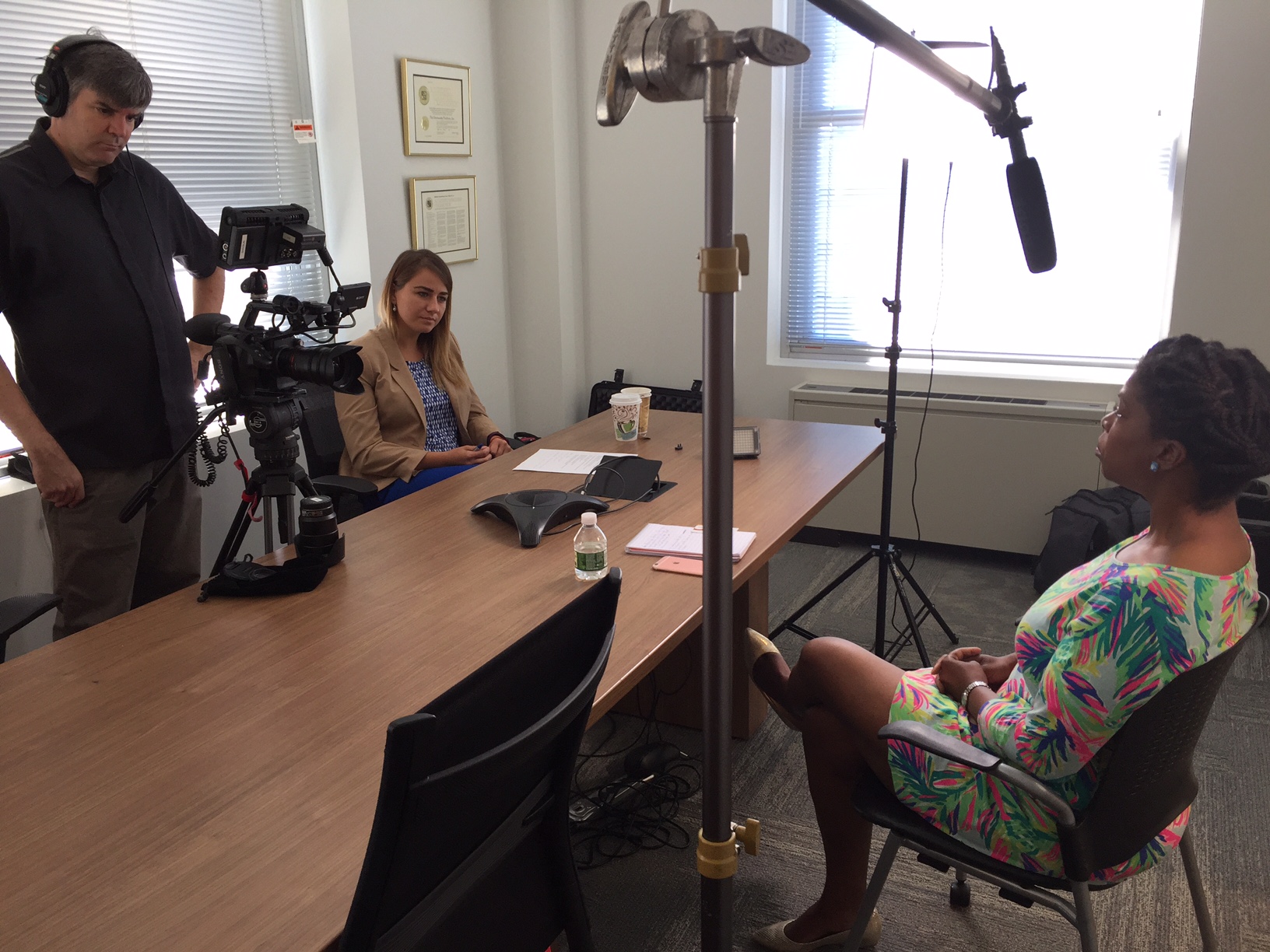 DHTV Digital Director of Photography Todd Norris shoots interview.