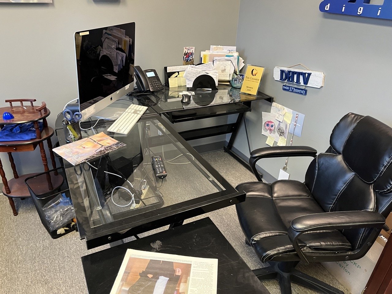 Glass office desk-3 Piece