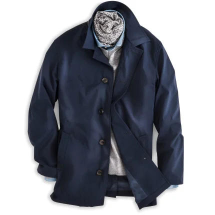 The Peter Millar Knightsbridge City Coat with Loro Piana Storm System Technology. A go to tool for anything spring throws at you.