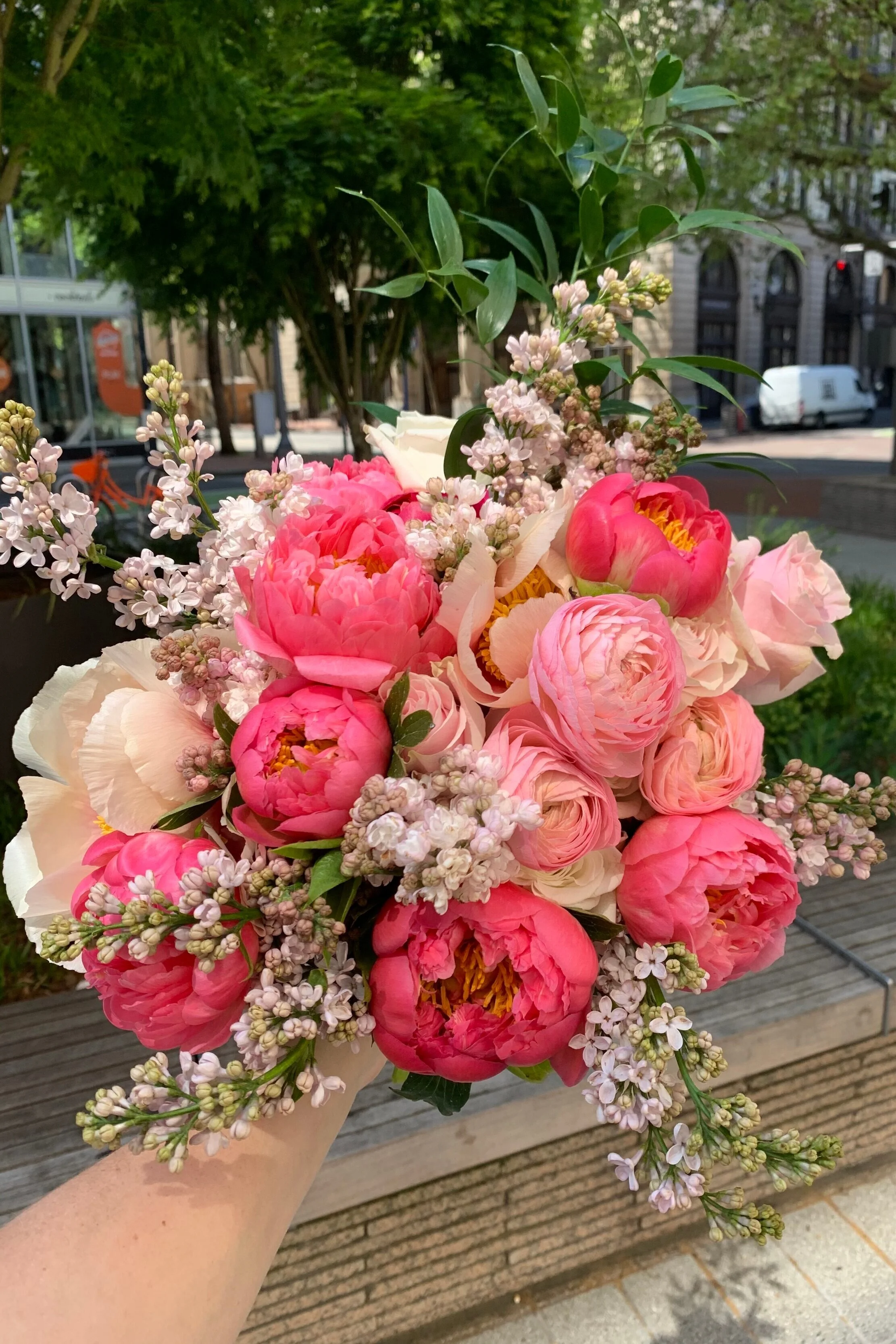 French Wrap Bouquet — Geranium Lake Flowers