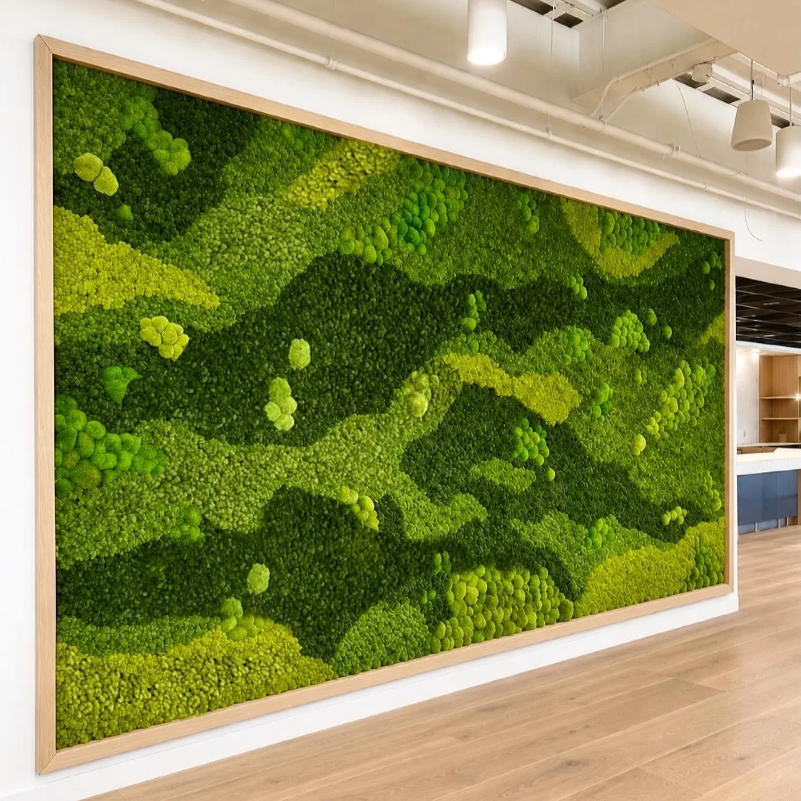 Office walls don&rsquo;t have to be boring. 🌿

#mosswall #officedesign #commercialdesign #wallart #interiorinspo