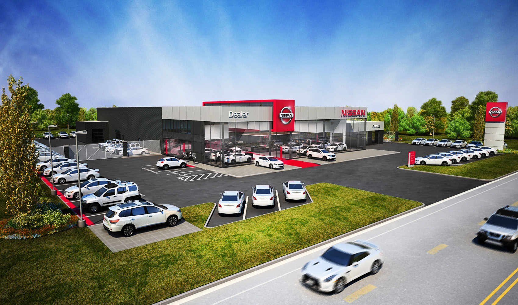 Renderings of the large-scale dealership rollout