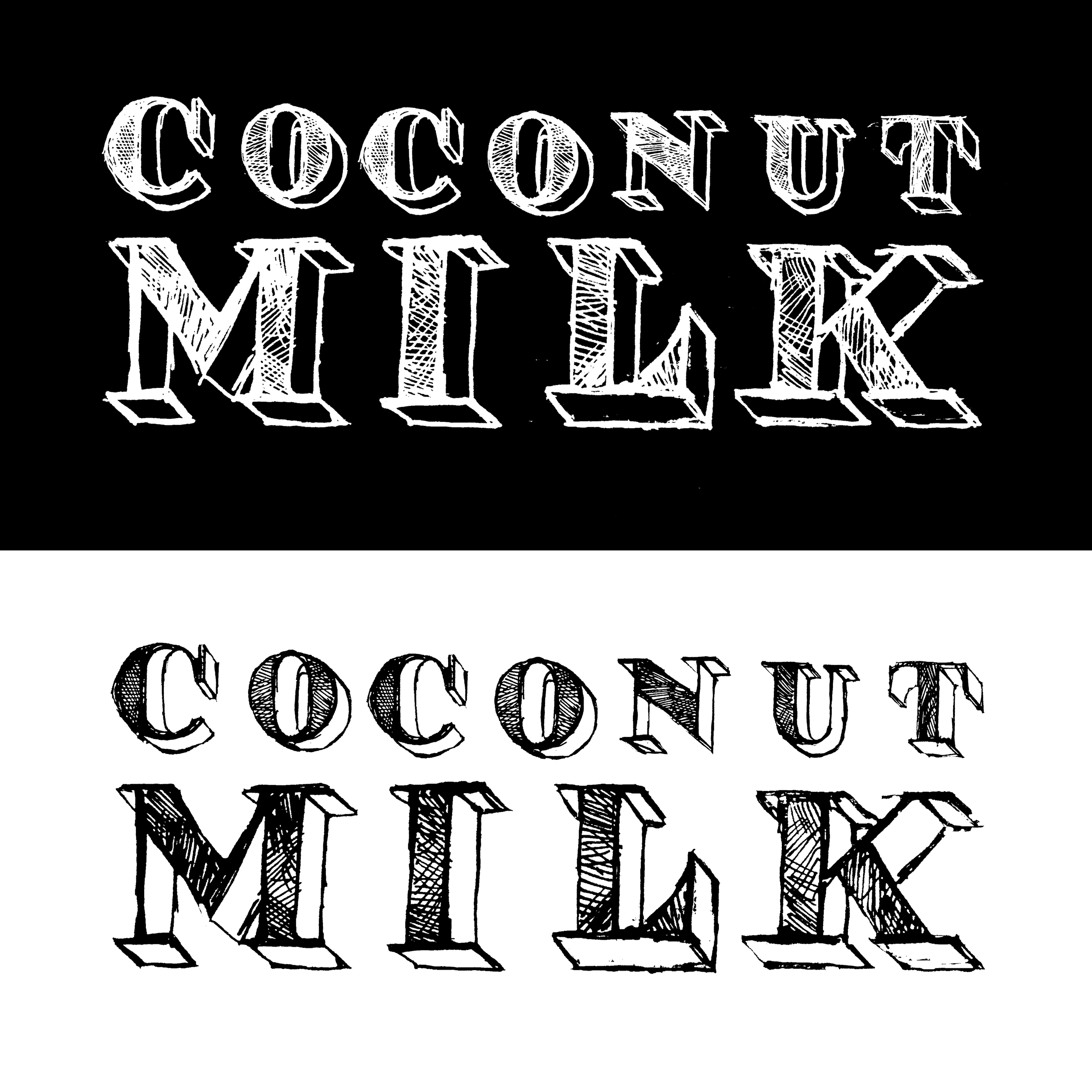  Coconut Milk is a promising new indie rock act from Cincinnati, Ohio. Their main branding is the work of another local artist but I was commissioned for a logo that was modest and somewhat formal but while still being sketchy and playful. &nbsp;Paul