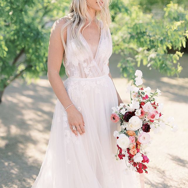 a bougainvillea inspired bouquet featured on @inspiredbythis 
photography by the talented @andrewandada 
planning: @mandymariecreative 
venue: @venueonwashington 
dress: @willowbywatters