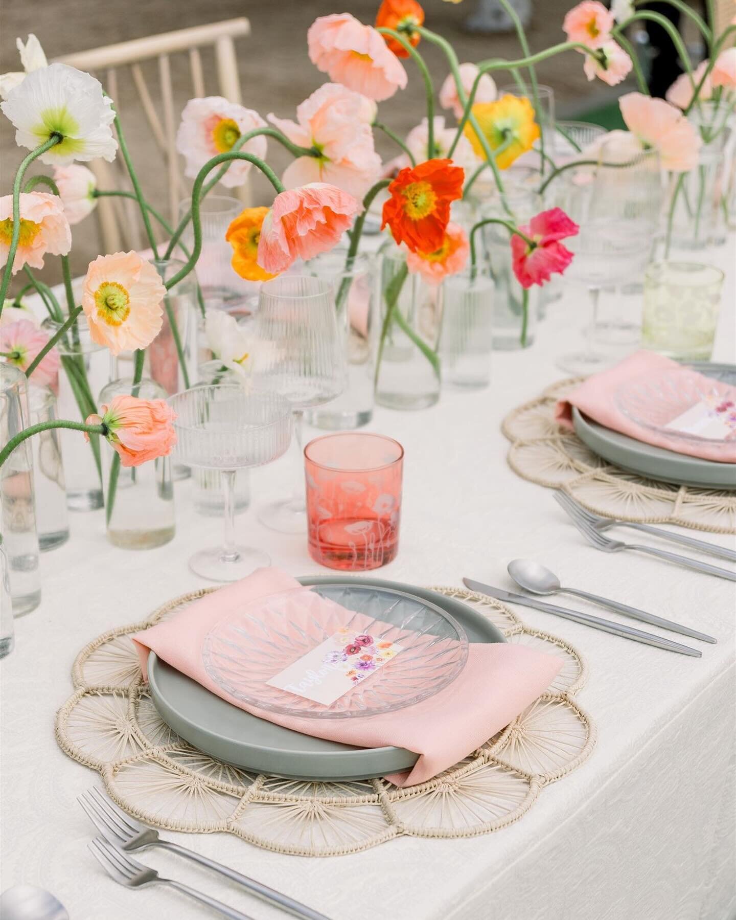 spring is around the corner! 🌸 we&rsquo;re so excited for all the color we get to play with this season. if you&rsquo;re planning to get married next march or april of 2025 send us an email! we&rsquo;re almost fully booked and have limited spring av