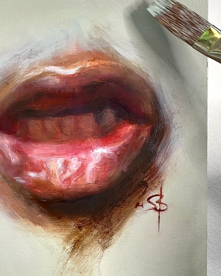 Putting the final touches on my latest painting, &ldquo;Good Trouble&rdquo;, and it&rsquo;s my new favorite thing. Oil on panel. Can you all guess who&rsquo;s mouth this is? 

I&rsquo;m thrilled to have finished him just in time to include him in thi