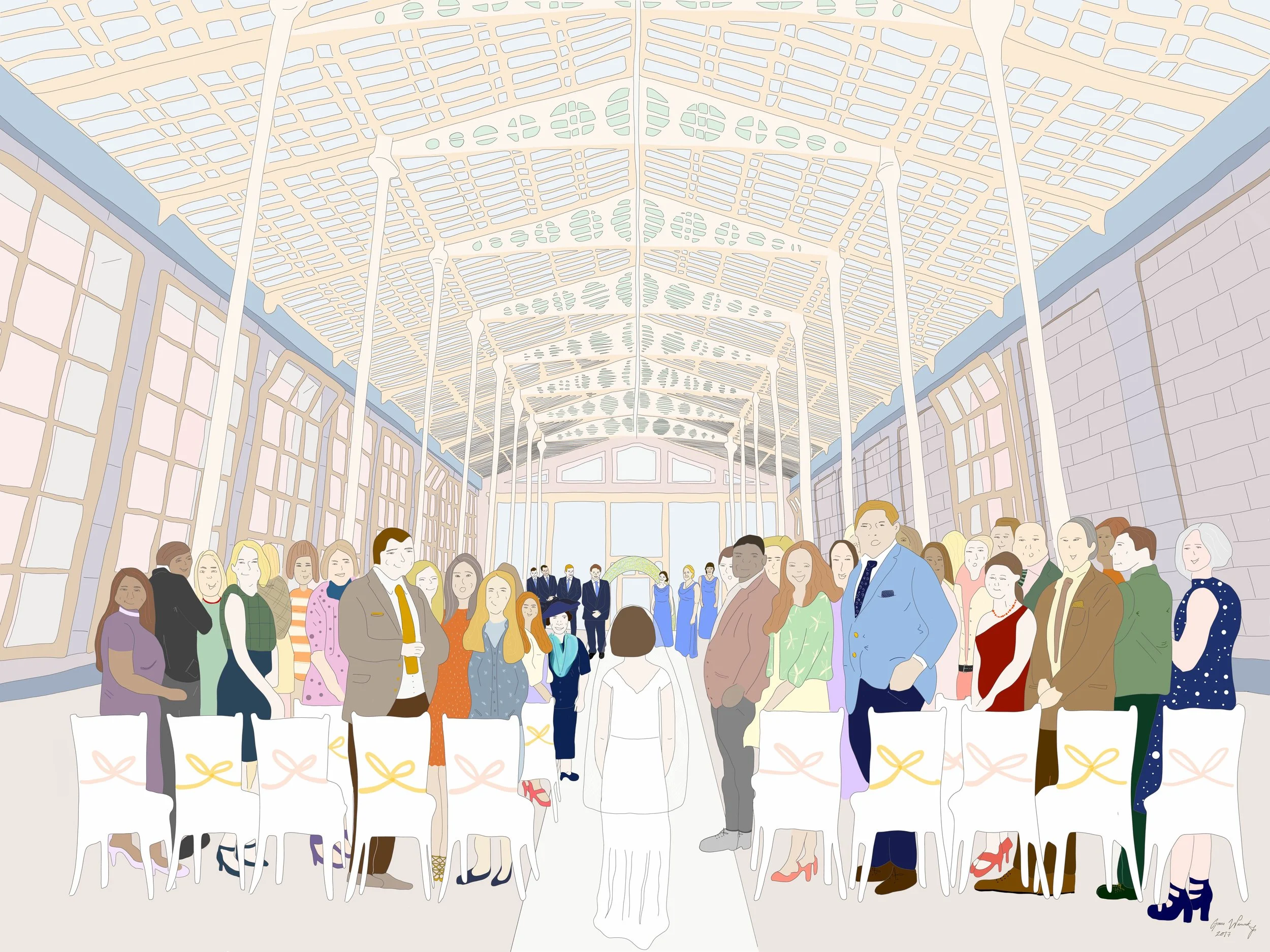  Illustration  Commission “Wedding of Polly and Adam”  2017 