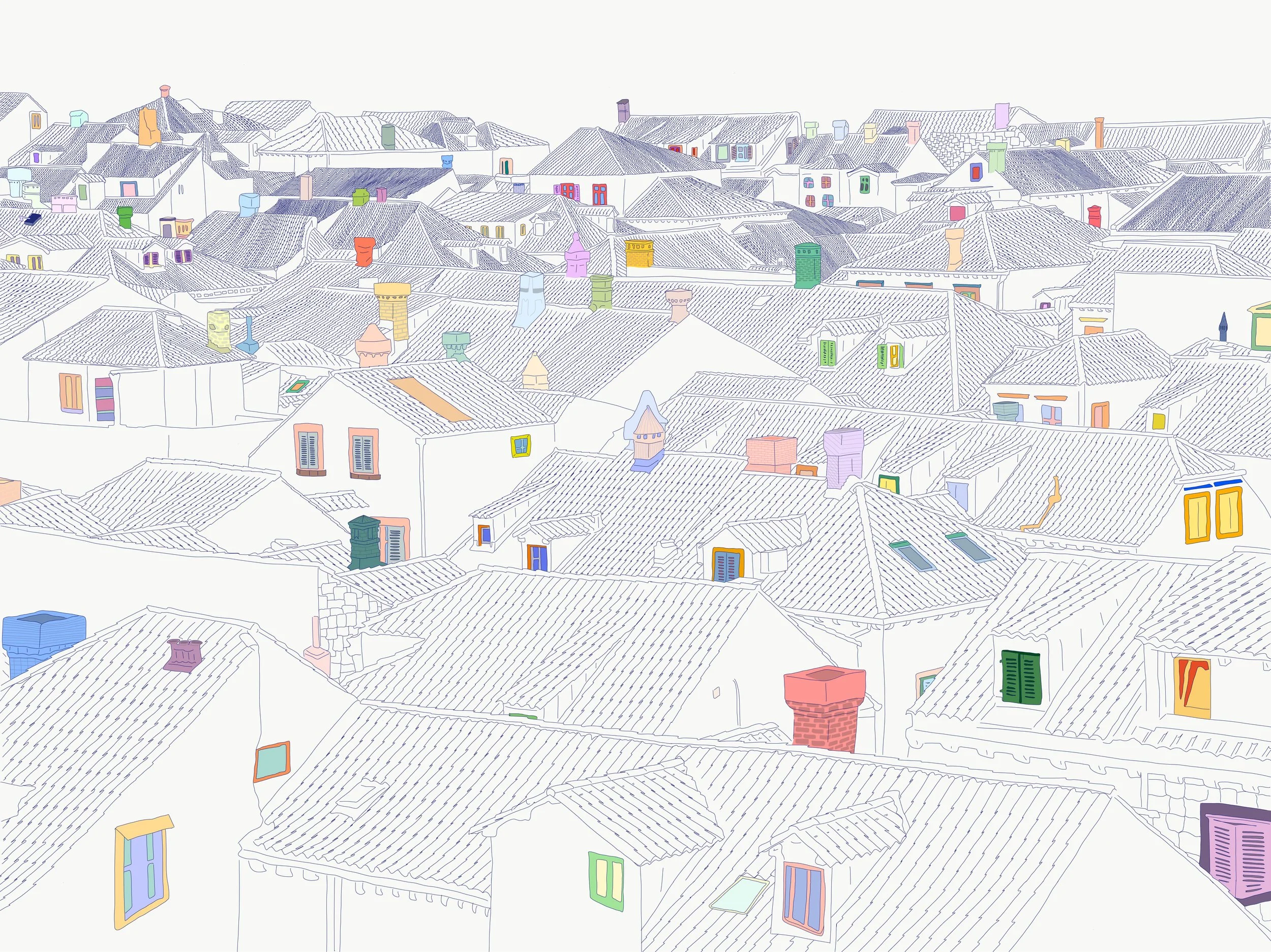  Illustration  “Croatian Rooftops”  2017 