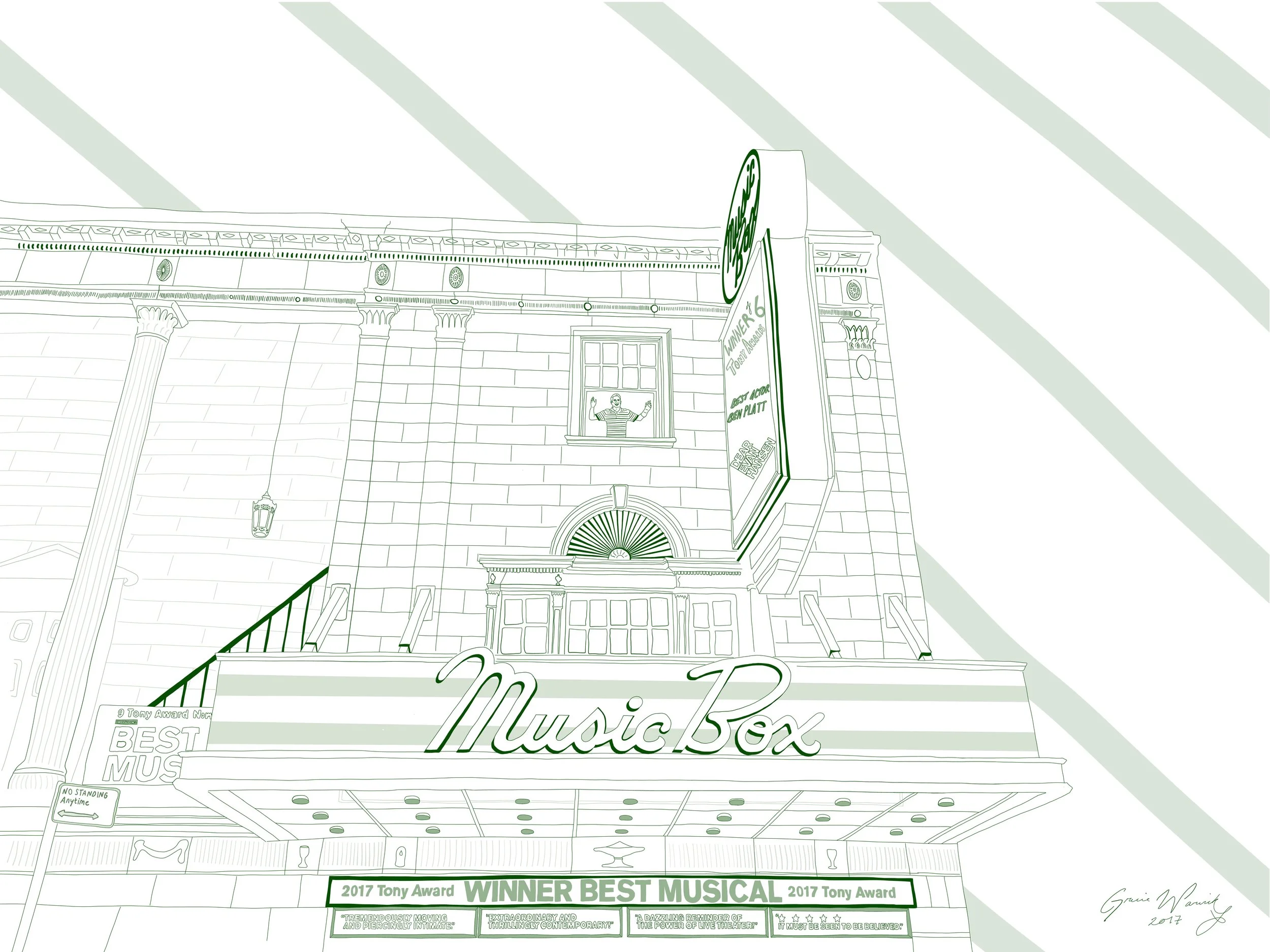  Illustration  "Dear Evan Hansen"  2017 