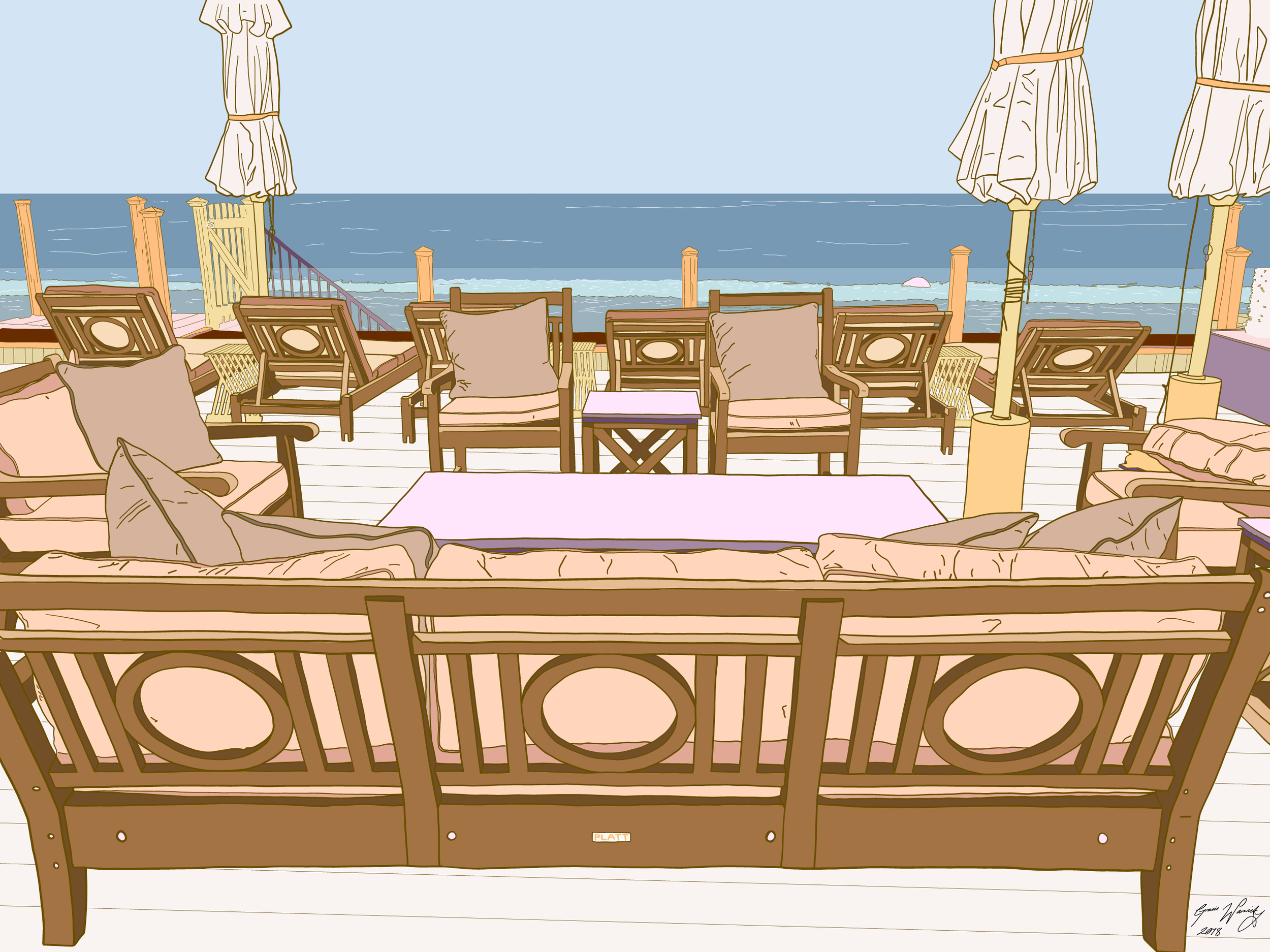  Illustration  “Malibu”  2018 