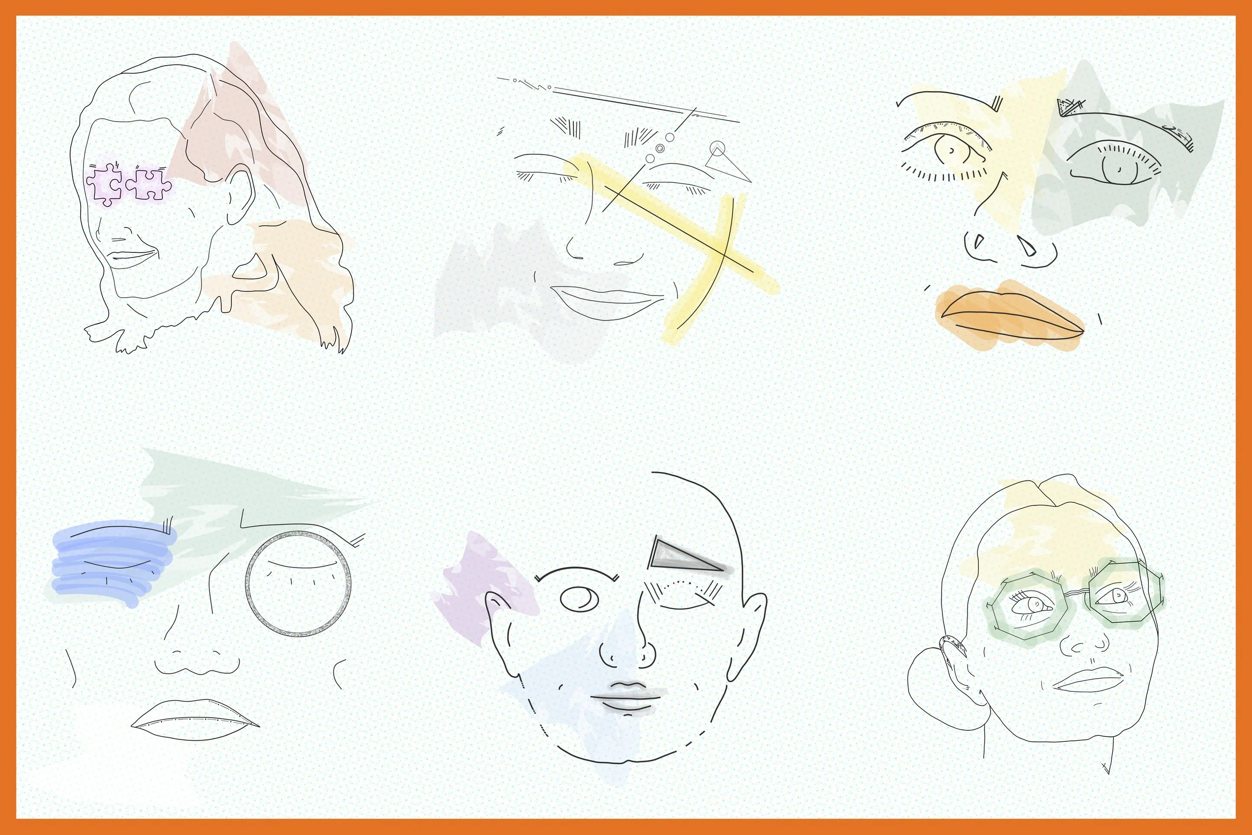  Illustration   Abstract Faces  2019 