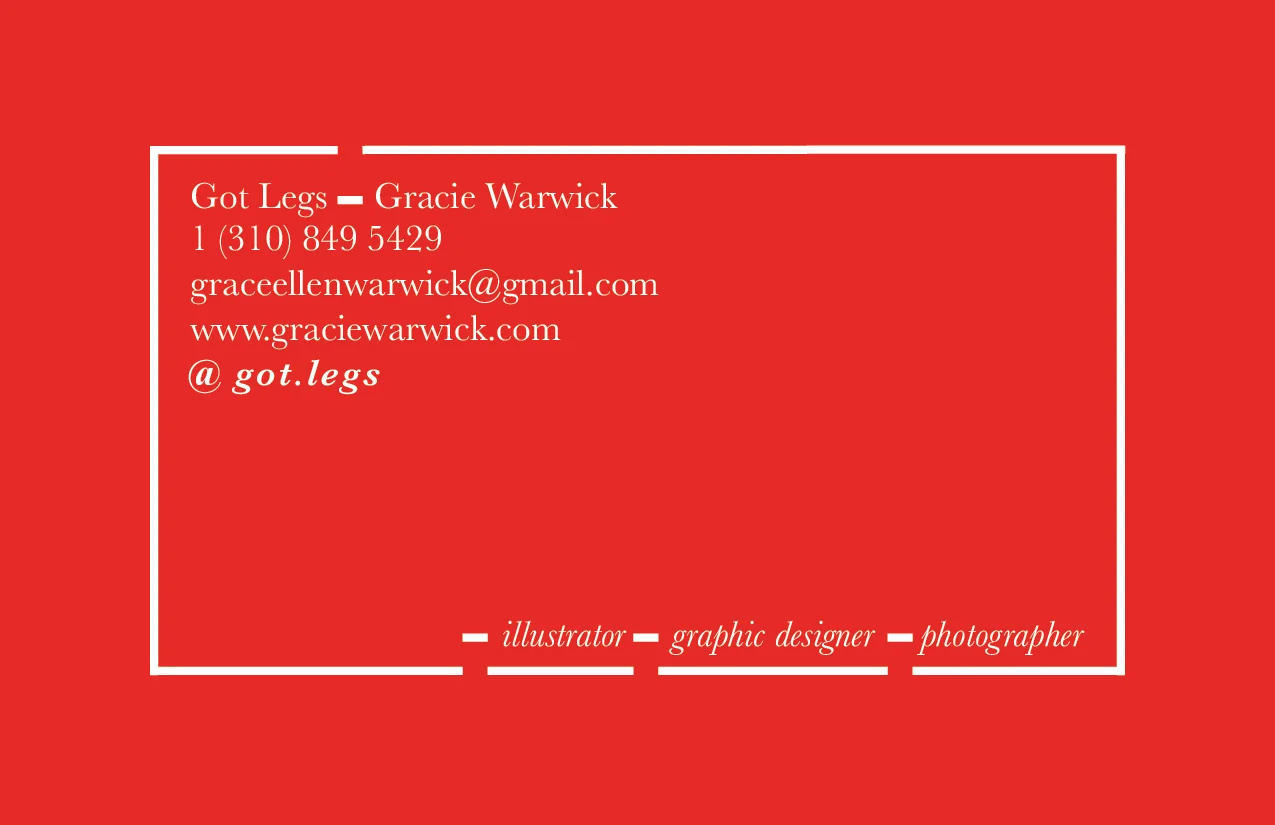  Graphic Design + Illustration    Business Card Back    2019 