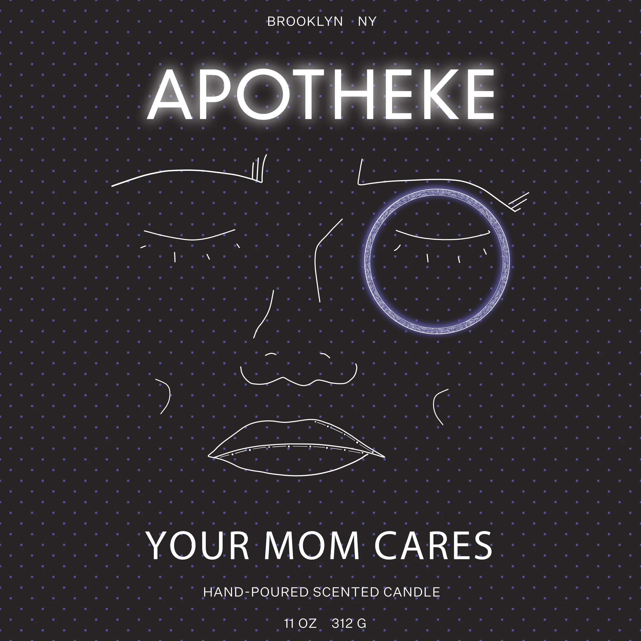  Illustration + Graphic Design   Apotheke x Your Mom Cares Candle   2019 
