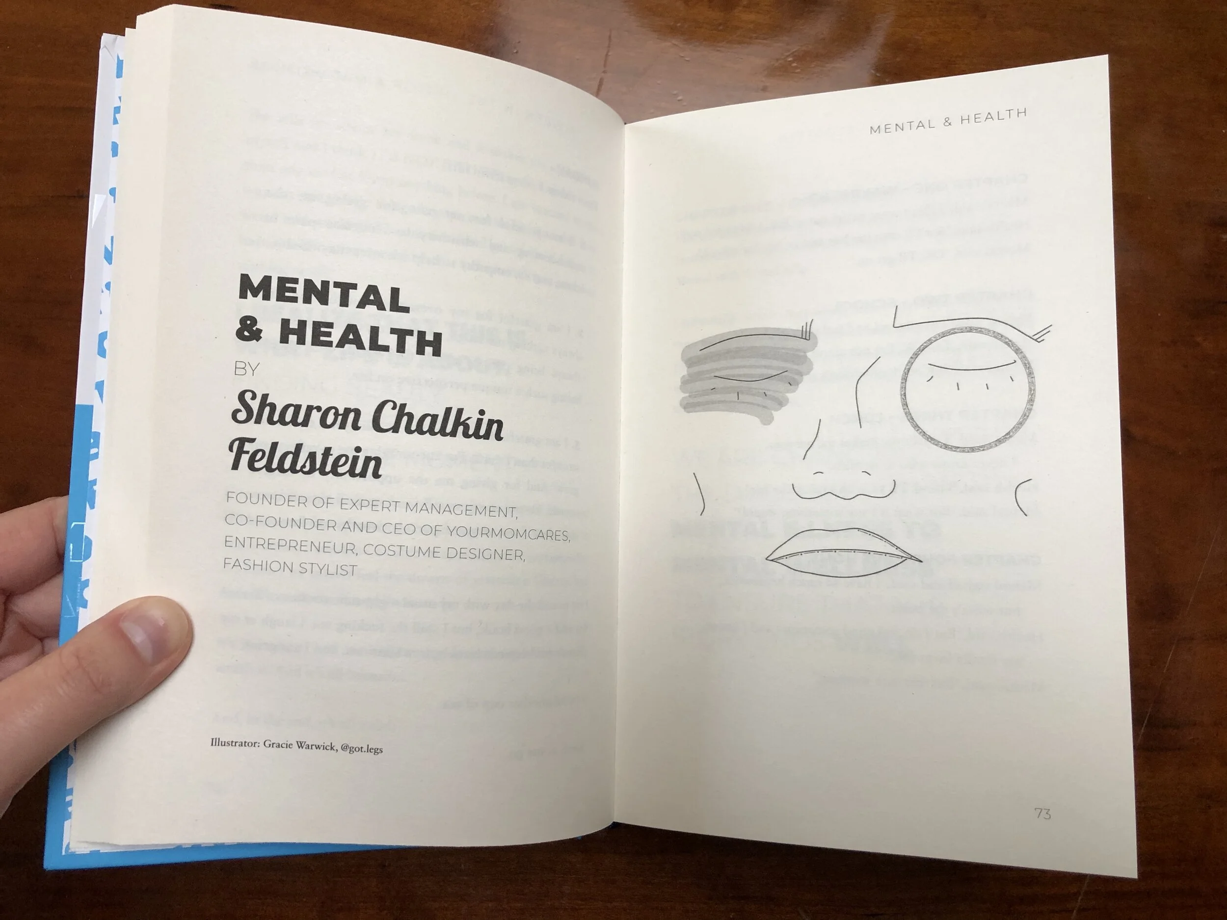  Illustration for excerpt in book:   “It’s Not Ok To Feel Blue And Other Lies”  by Scarlett Curtis  2019 