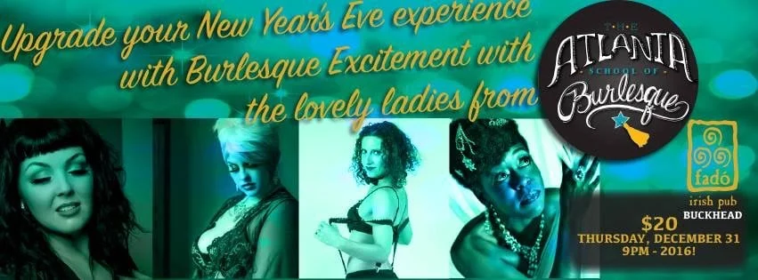 The Atlanta School of Burlesque at Fadó Irish Pub, Buckhead Atlanta 2015 December 31