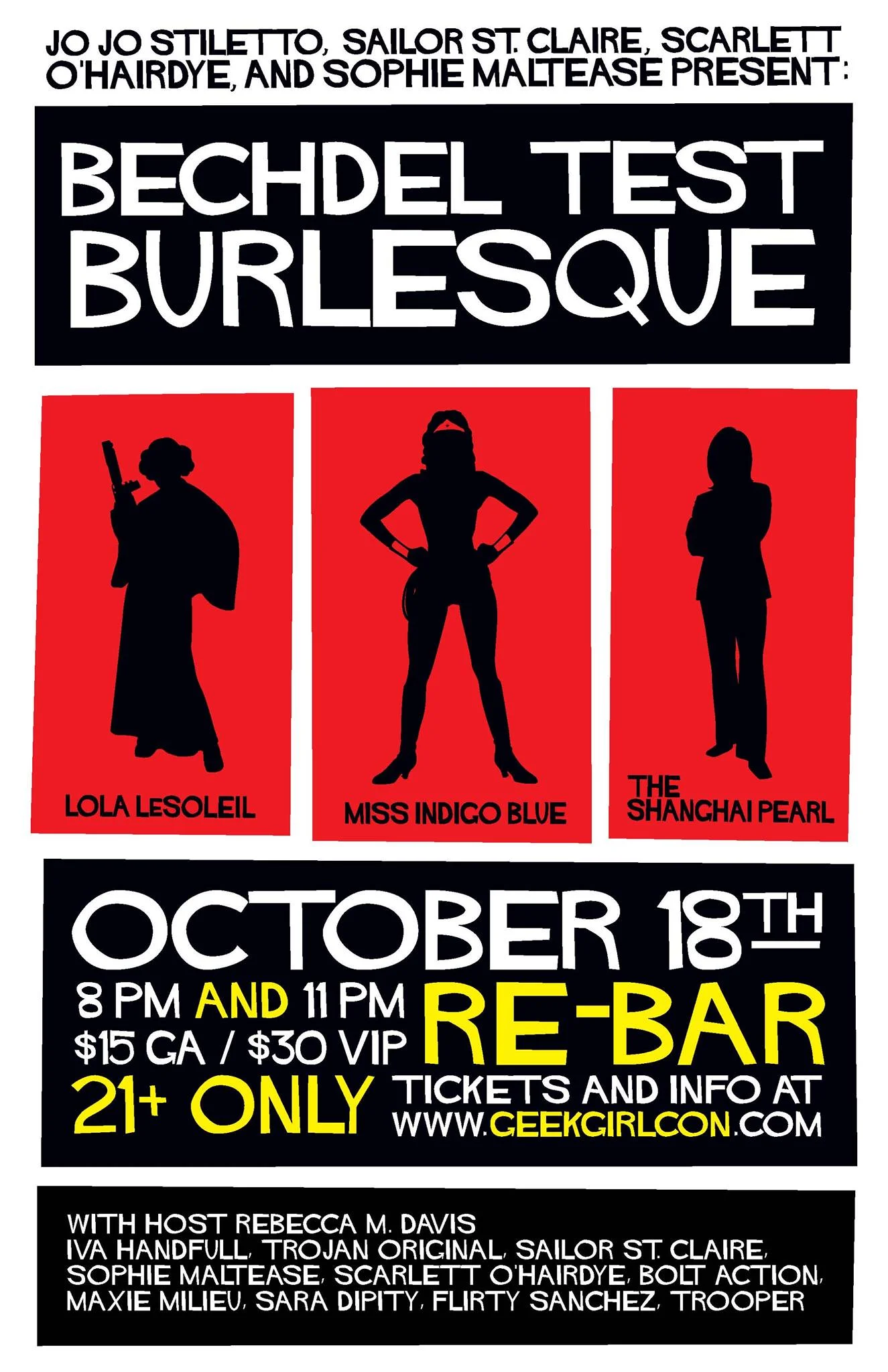 Bechdel Test Burlesque 2013 October 18 produced by JoJo Stiletto Events