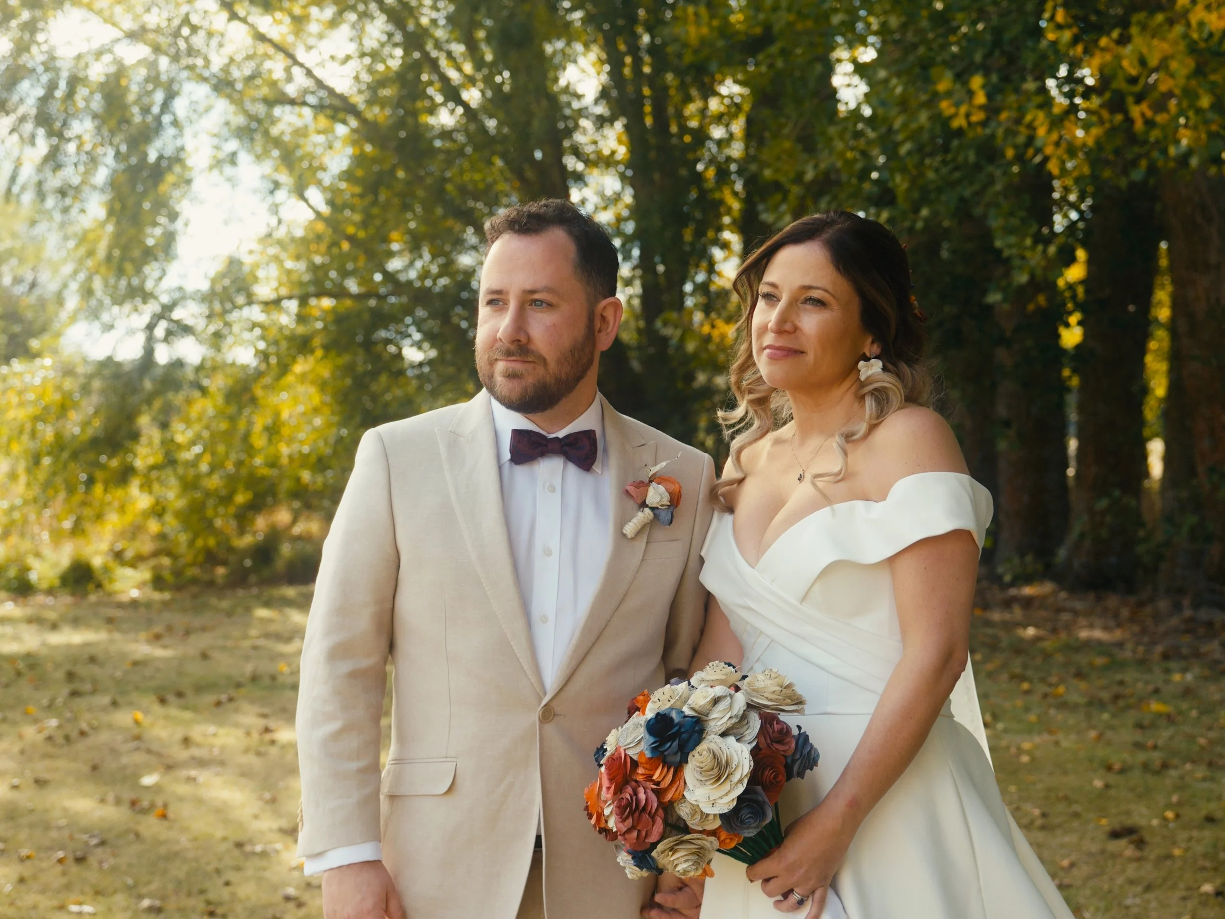 Bex and Pete's Autumn Wedding at Langdale Vineyard Restaurant in Christchurch