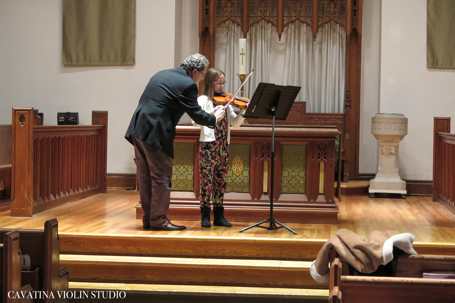 Phoebe playing in guest masterclass with Jaime Weisenblum