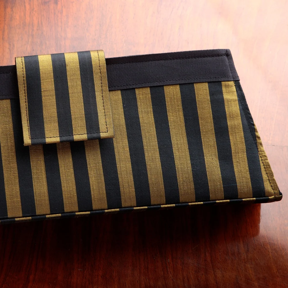 Folio Clutch Thin Stripe