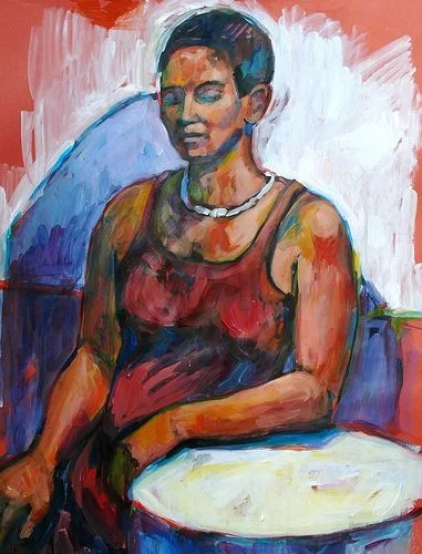 Last night’s three-hour figure study. With about 40 minutes left to go, Karen had the good idea to stick a lamp in the corner where I was painting, which had gotten really dark at that point. What a help. Lesson learned: go to Ikea and get a clamp light to attach to my easel before next week’s session! But I’m starting to wonder if maybe my eyes are starting to go.
