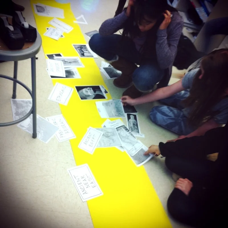 Making a timeline in my AP Art History class