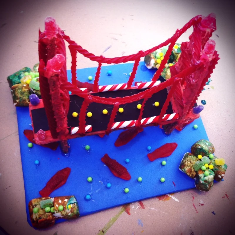 Gingerbread "house" competition: Golden Gate Bridge