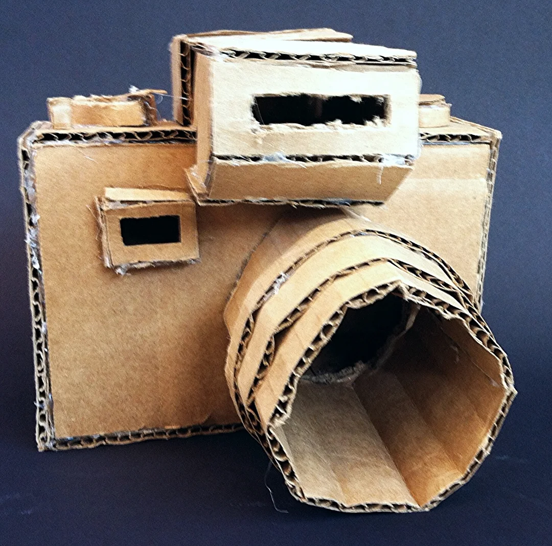 Cardboard sculpture project emphasizing planes