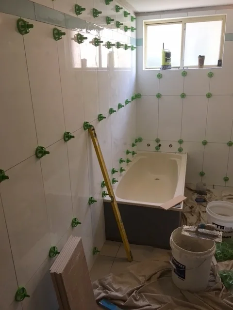 During the bathroom works