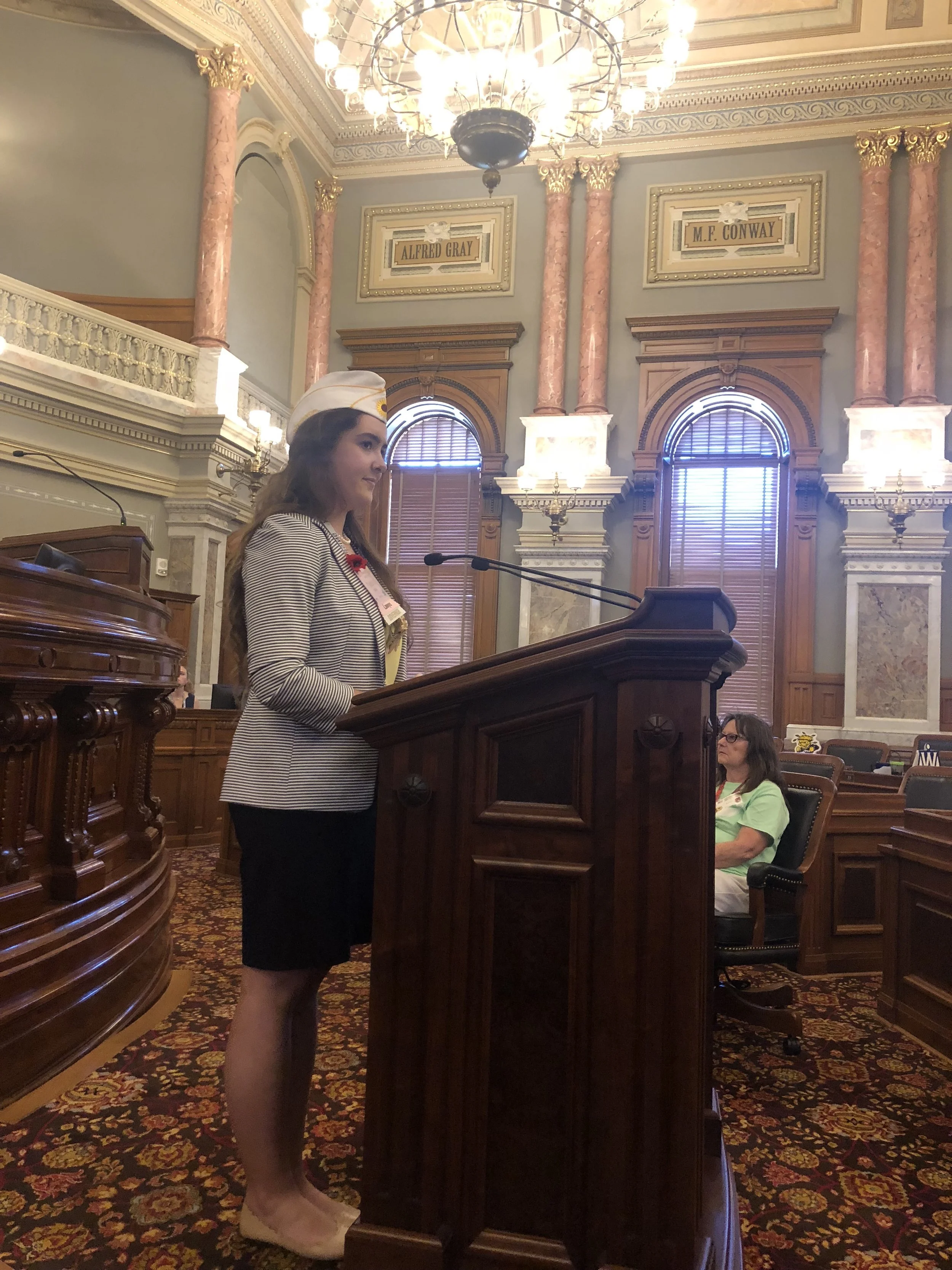 Governor Katie reporting on legislation.