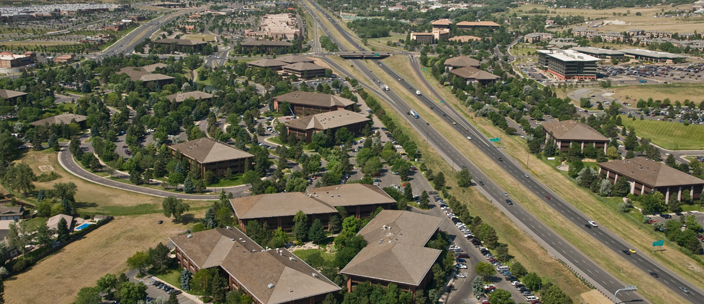 CFC is located in the Denver West Office Park, 22 office buildings located throughout a beautiful park and nestled up against the Colorado Rockies. The park includes statues depicting nature and early American explorers.