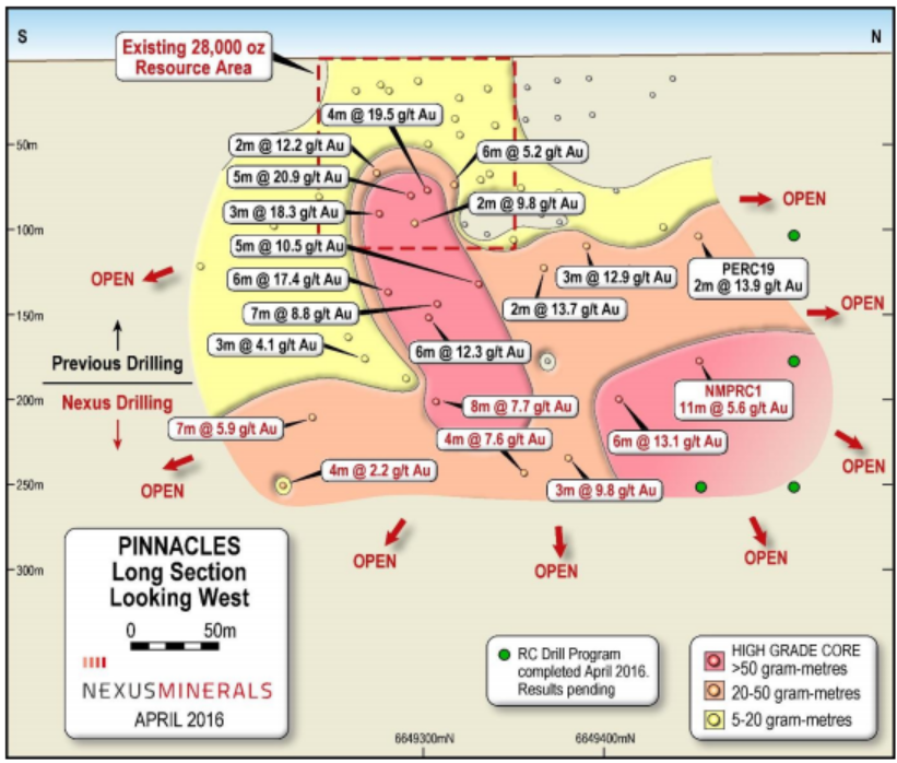 Figure 1: Pinnacles JV Long Section