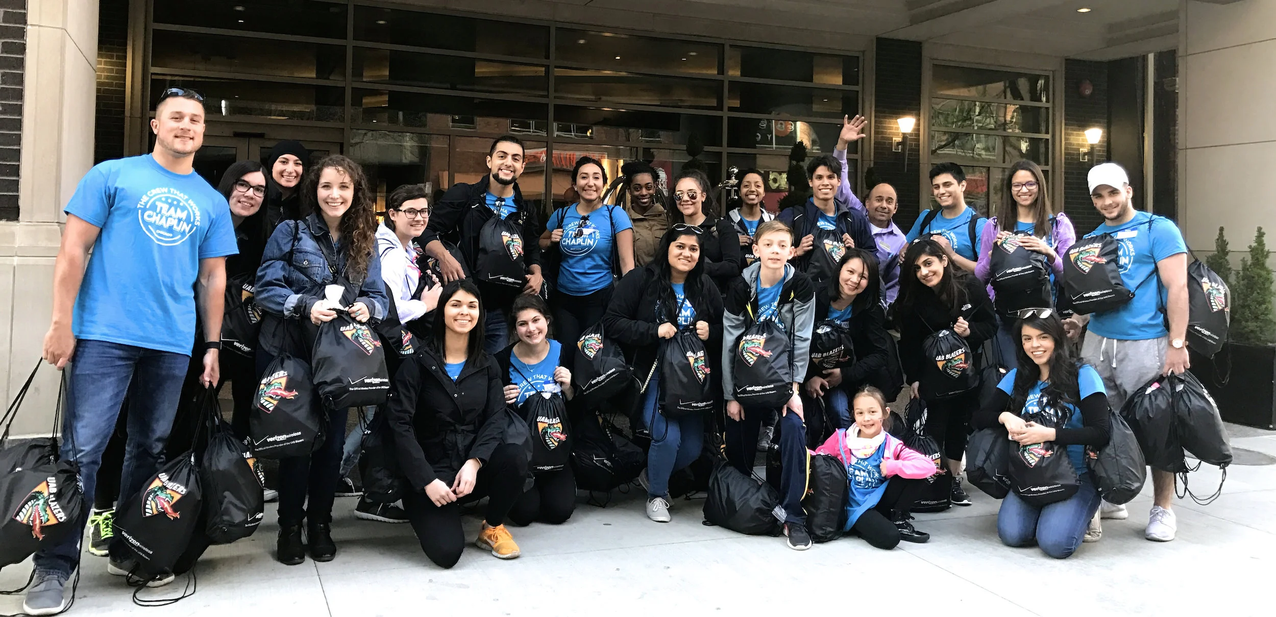 Sunday, April 23, 2017: Team Chaplin set out from Fairfield Inn & Suites by the Magnificent Mile to deliver food and care packages to the homeless.