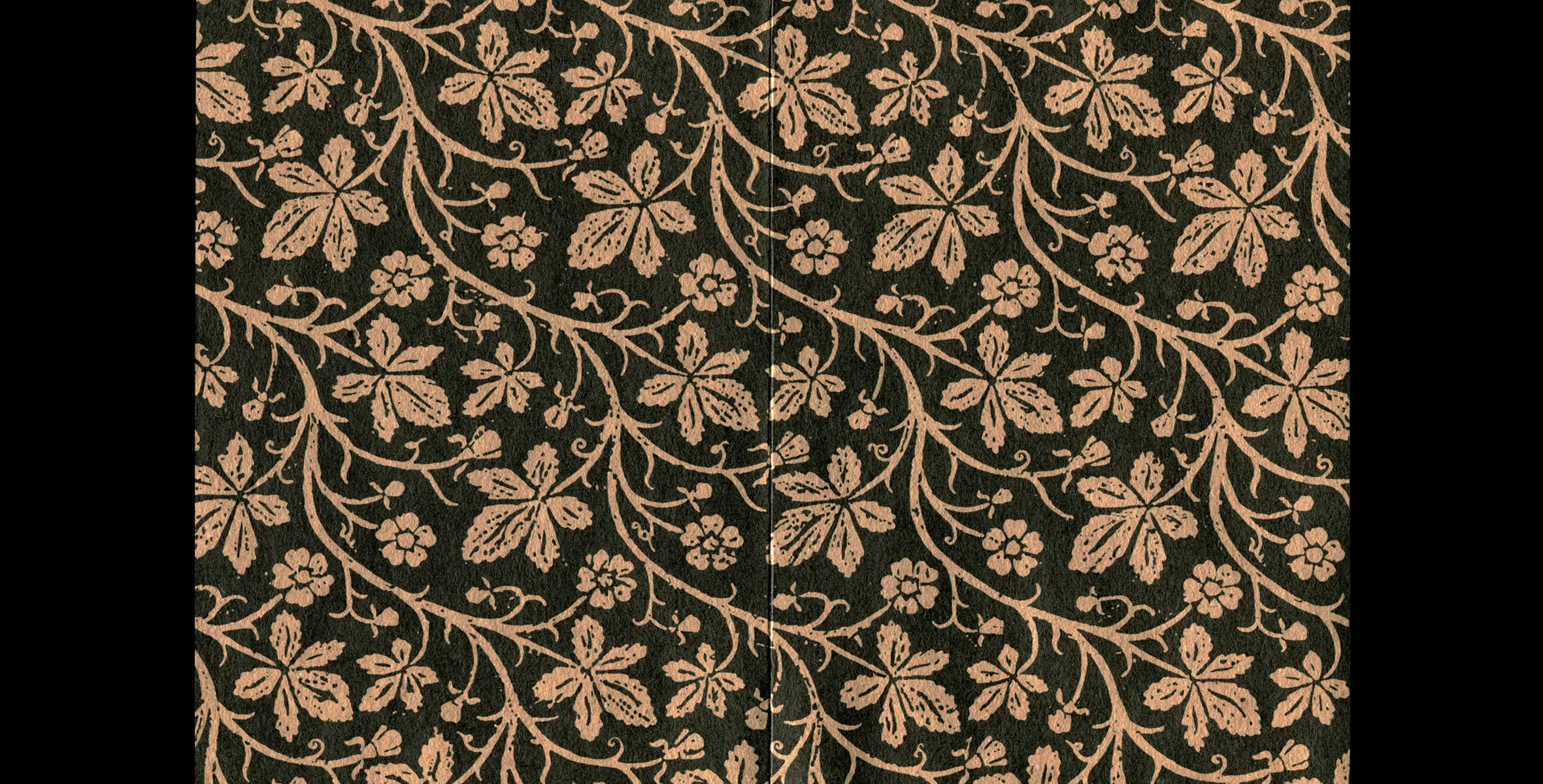 Leaf and Flower Pattern. Stationary and gift wrap. 1994. Pen and ink. Produced for Mudlark Papers, Chicago, IL.