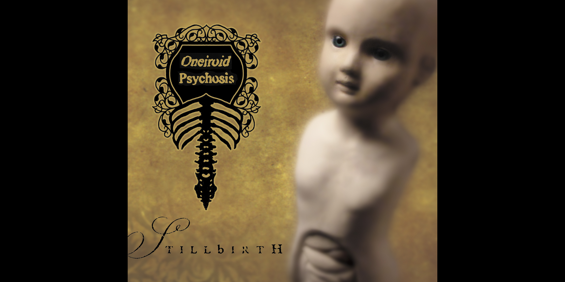   Oneiroid Psychosis,  Stillbirth  reissue. Digipak cover . 2003. Sculpted clay doll, Photography, Pen and ink. Released by Cop International. 
