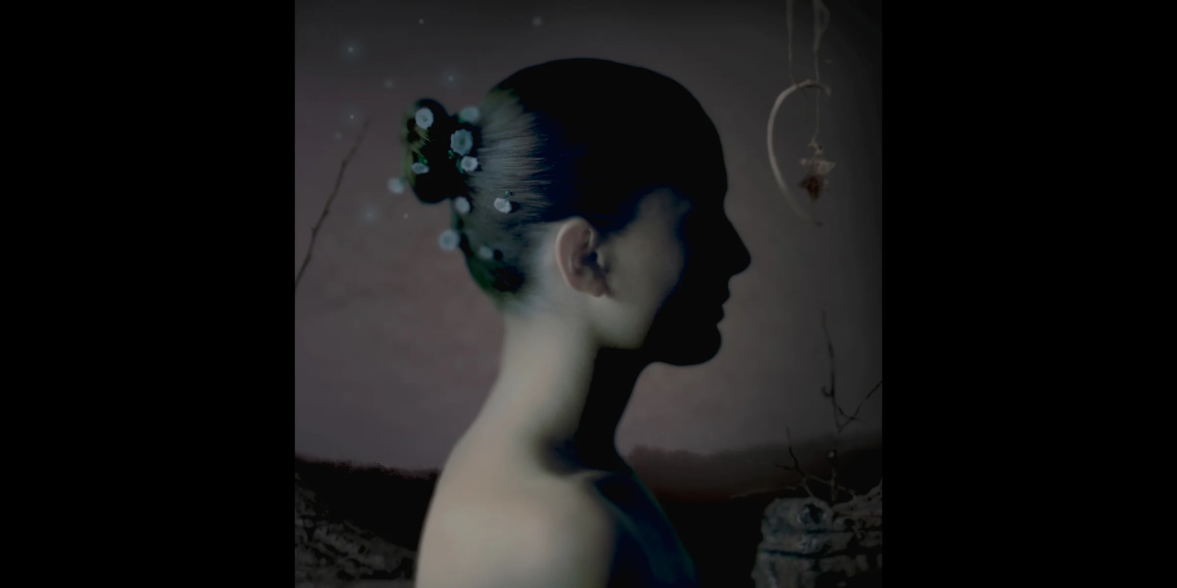 Gezoleen, Black Spaces Between Stars . CD booklet cover. 2005. Photographic illustration. Released by Acerbic Noise Development.