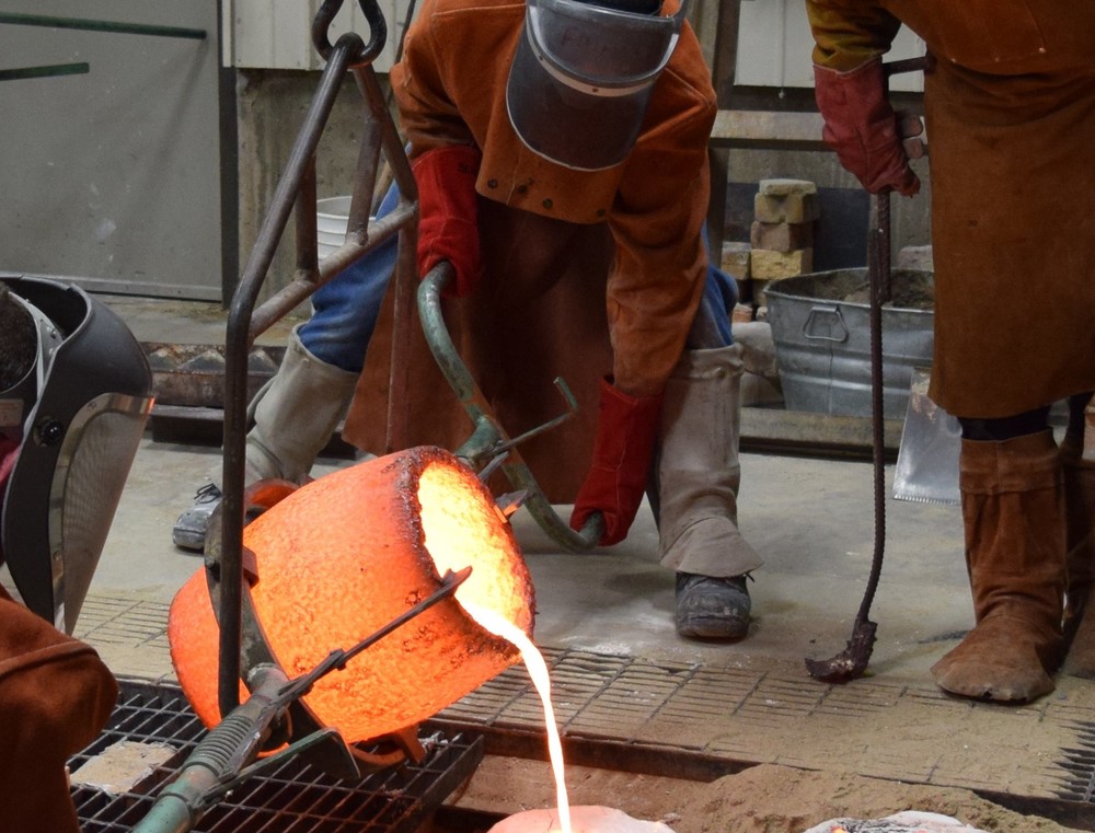  Foundry pour, April 2016. 